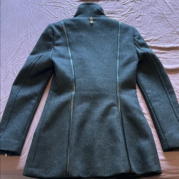 Mackage Dark Gray Asymmetrical Trench Coat - Picture 5 of 6